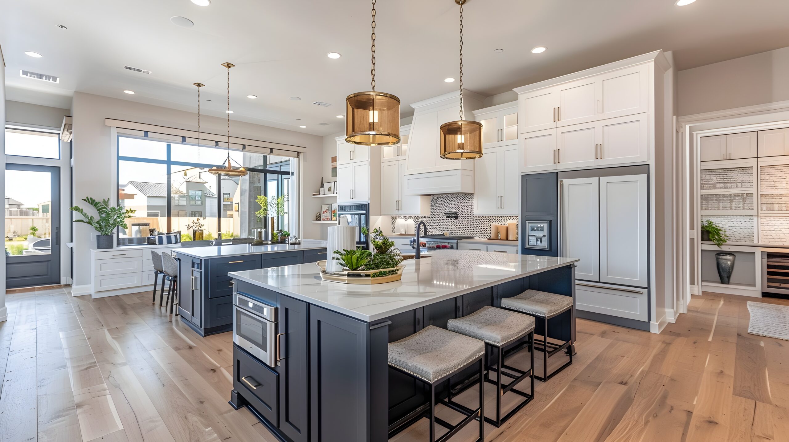 Interior Remodeling open concept kitchen design with large island